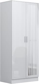 Reflect 2 Door Mirror Wardrobe Set, 5 Drawer Chest & 2 Drawer Nightstand view 7