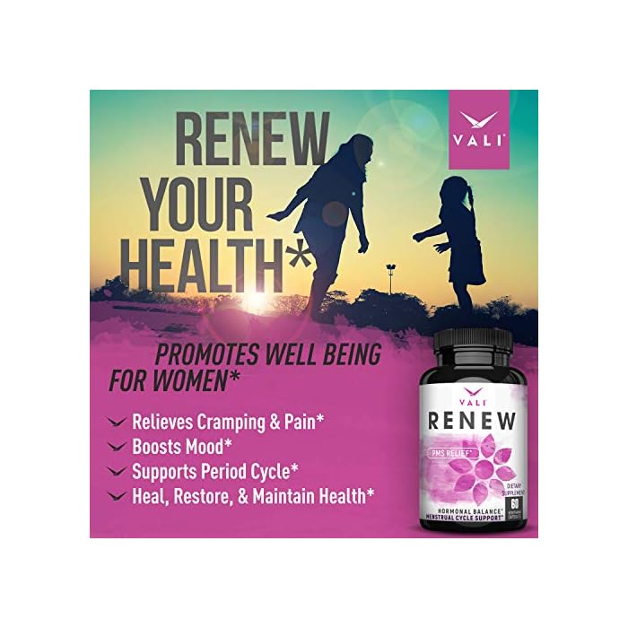 VALI Renew PMS Relief Supplement. Women’s Menstrual Cycle Support