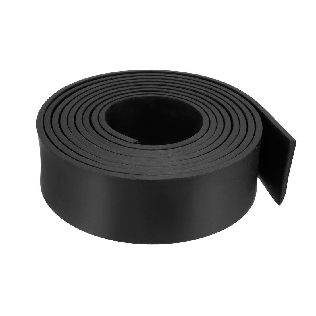 sourcing map Solid Rectangle Rubber Seal Strip 50mm Wide 5mm Thick, 3 Meters Long Black