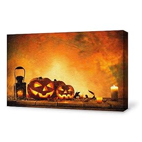 Canvas Wall Art Halloween Pictures Home Wall Decorations for Bedroom Living Room Paintings Canvas Prints Framed - 12x18 inches