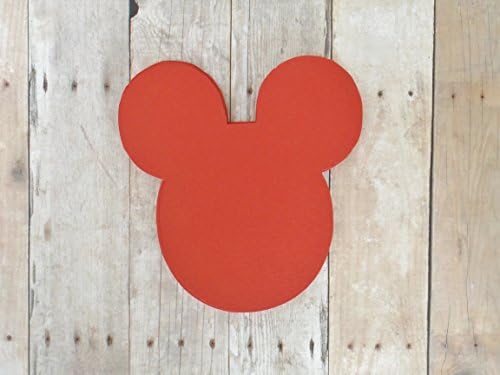 Mickey Mouse Head Die Cut Cards in Red 20 Pieces
