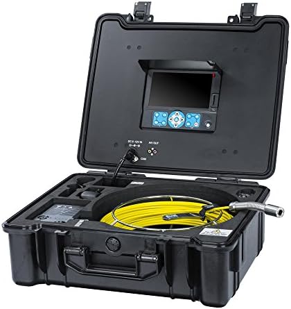 DeVision All-in-one Professional Video Sewer Drian Pipe Inspection Camera (3199F 66ft./20m + Length Mark on Cable + 512Hz Built-in Sonde/Locator)
