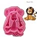 5-Pack Africa Animals Fondant Molds Set- MoldFun Zoo Themed Giraffe Rabbit Elephant Lion Monkey Silicone Mold for Kids Birthday Cake Topper Decorating