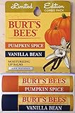 Burt's Bees Limited Edition Combo Pack - Pumpkin Spice & Vanilla Bean Lip Balm