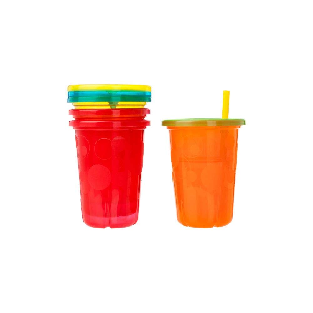 The First Years Take & Toss Spill Proof Straw Cups, 10 Ounce, Pack of 4 : Sippy Cups : Baby