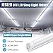JESLED 8FT LED Shop Lights, 72W 6500K 9000LM Super Bright, 8 Foot Integrated Light Fixture, High Output, Frosted Cover, T8 Linkable LED Shop Lights for Garage, Wareshouse, Workshop (6-Pack)