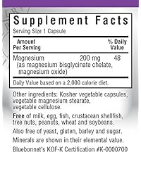 Bluebonnet Nutrición, buffered chelated Magnesio, 120 Veggie Caps, 673, 120, 1, 1