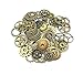 Aoyoho 100 Gram Assorted Antiqued Bronze Metal Skeleton Steampunk Gears Charms Pendant Clock Watch Wheel Gear for Crafting Jewelry Making Accessory (Bronze)