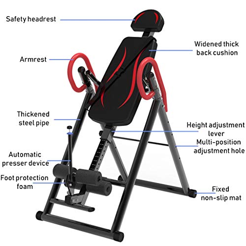 Homefami Gravity Heavy Duty Inversion Table Fitness Chiropractic Back Stretcher Reflexology Mat for Back Pain Relief Exercise Indoor - Thumbnail 4