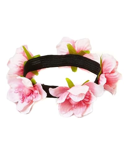 Lux Accessories Kids Girls Pink Flower Hair Tie Lux Accessories
