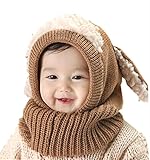 TAORE Baby Girls Boys Winter Hat Scarf Earflap Hood Scarves Skull Caps (Khaki)