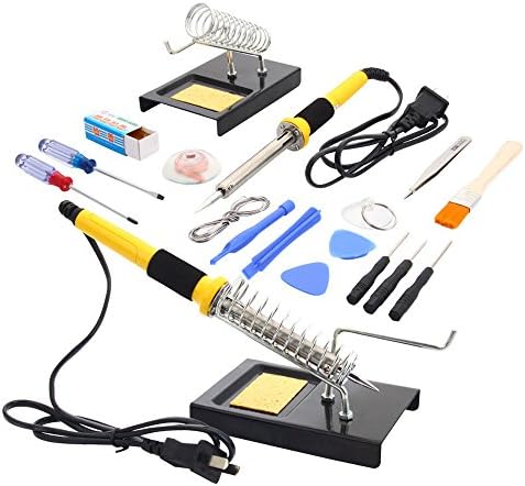 Soldering Iron Tips Rework Welding Soldering Iron Station Tools Kit with Iron Stand soldering iron digital 110V 60W 18in1 New