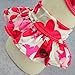 Fitwarm Floral Dog Bikini Set, Hawaiian Beach Swimsuit, Summer Dog Clothes for Small Dogs Girl, 2 Piece Dog Suit for Swimming and Bathing, Pet Luau Outfit, Cat Skirt, Rose Pink, XS