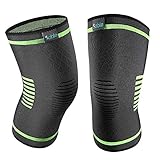 Sable 【Upgraded Knee Brace 2 Pack Compression Sleeves Support for Women & Men, FDA Registered Wraps Pads for Arthritis, ACL, Running, Pain Relief, Injury Recovery, Basketball and More Sports