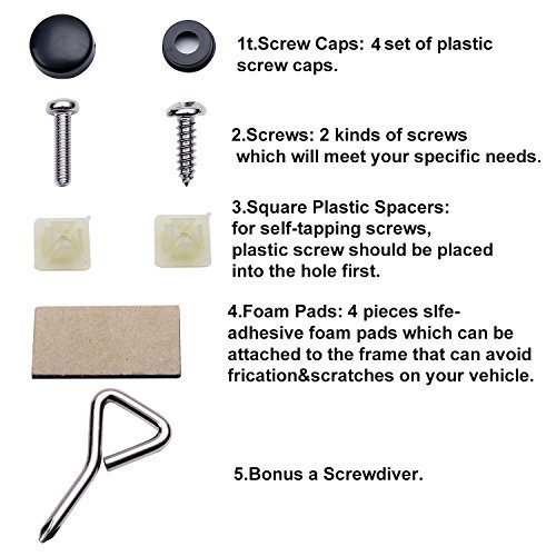 5 Ohuhu+License+Frames+Aluminum+Screws