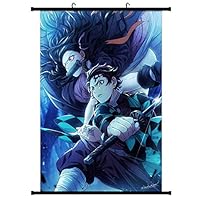 St.Mandyu Demon Slayer: Kimetsu no Yaiba Anime Poster Cartoon Characters Scroll Poster Cloth Hanging Painting Home Decor Anime Fans Gift 30x45cm(H07)