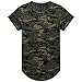 UNRESTRAINED Mens Hipster Hip Hop Holes Camouflage T Shirt