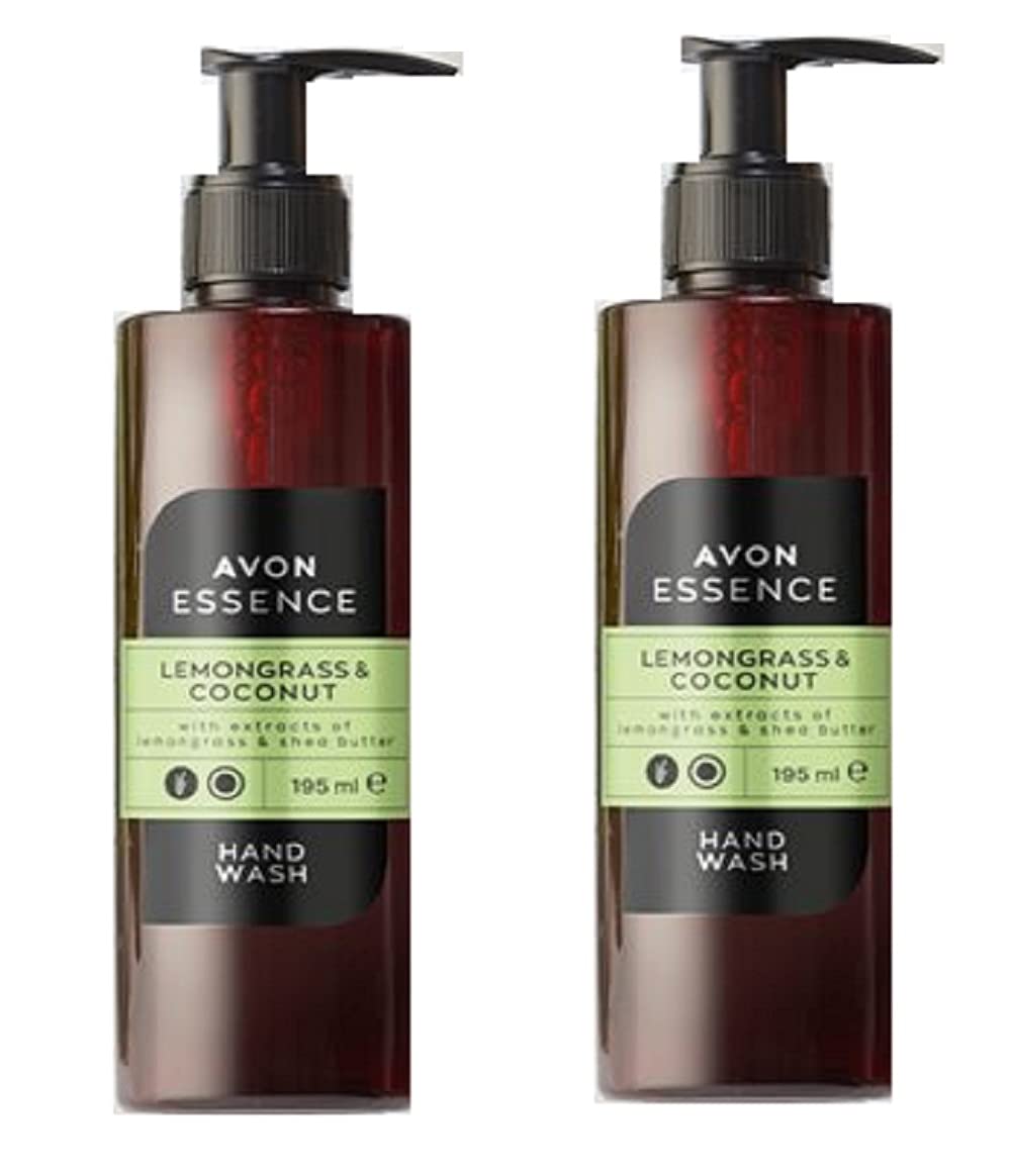 Pack of 2 Avon Lemongrass and Coconut Hand Wash 195ml = 390ml