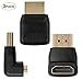 RKINC Three (3) Pack of HDMI 90 Degree Adapter Right Angle Connectors Adapters