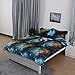 uxcell 3-Piece Galaxies Multicolor Duvet Cover Sets - 3D Printed Space Themed - 100% Polyester - All-Season Reversible Design - Includes 1 Duvet Cover, 2 Pillow Shams,Queen