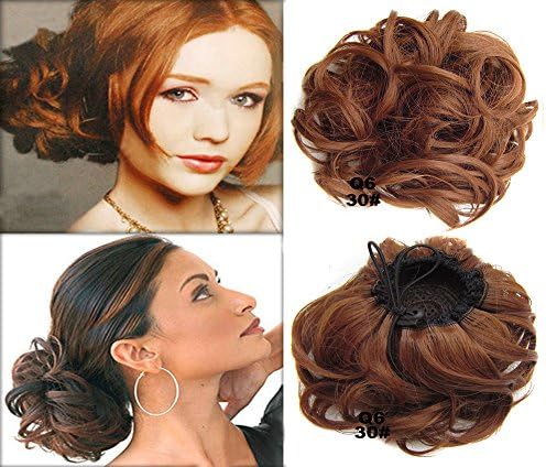 Synthetic Hair Bun Extension Donut Chignon Hairpiece Wig #30