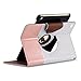 ULAK iPad Mini 4 Case, Mini 4 Case, 360 Degree Rotating Smart Synthetic Leather Stand Case Cover for Apple iPad Mini 4 (2015 Release) with Auto Sleep/Wake Function (Rose Gold/Minimal Stripes)