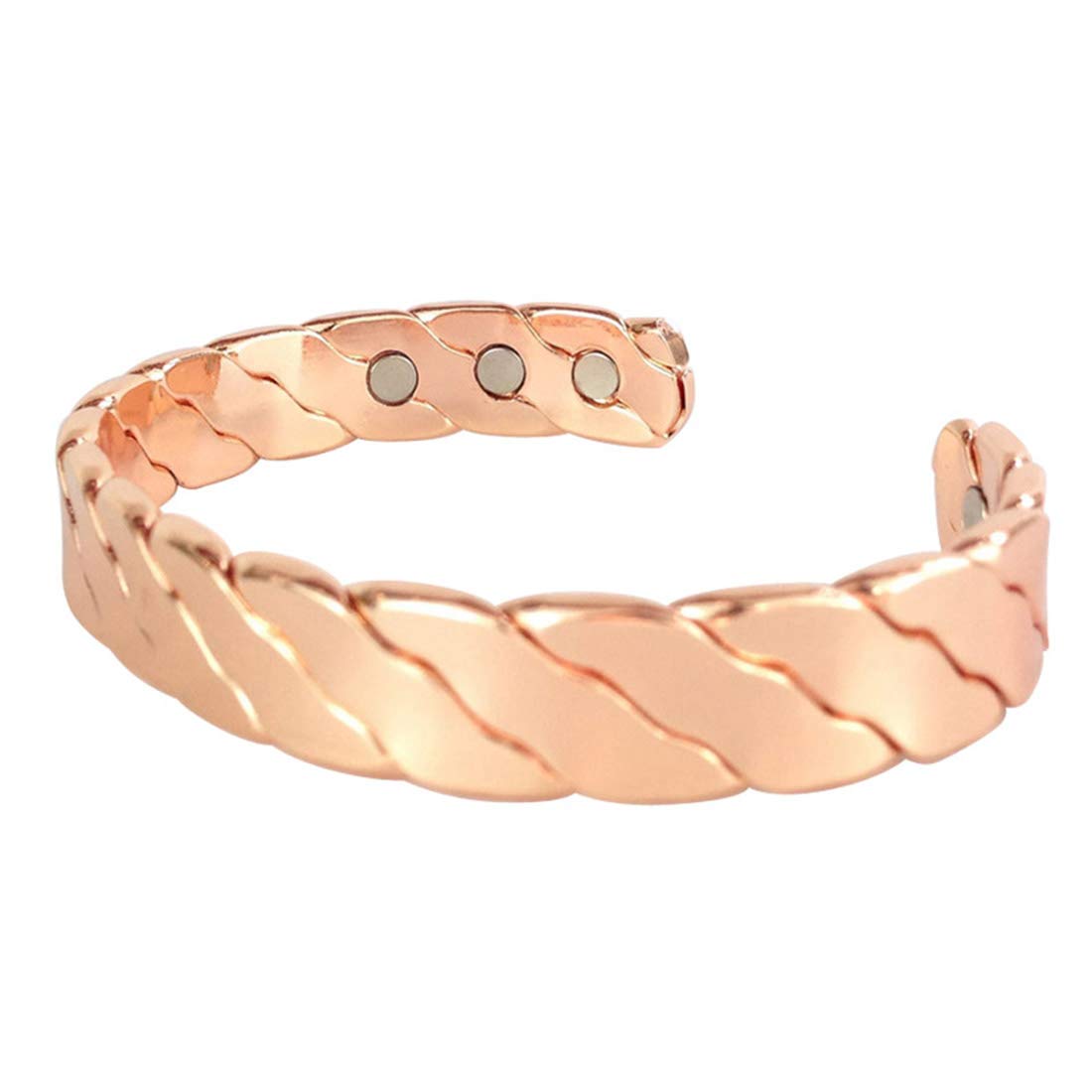 Copper Bracelets for Men and Women-Magnetic Bracelet for Arthritis-6 Powerful Magnets - Effective & Natural Relief of Joint Pain and Carpal Tunnel
