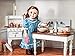 THE QUEEN'S TREASURES 18 Inch Doll Furniture, Farmhouse Collection Fully Assembled Wooden Kitchen Table and Two Chairs, Compatible with American Girl Kitchen Furniture
