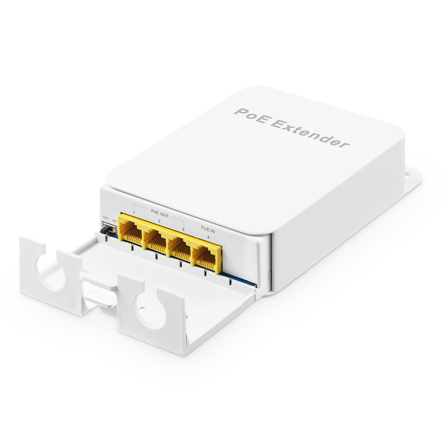 Binardat Gigabit PoE Switch 1 PoE in 3 PoE Out Extender, IEEE802.3af/at PoE Powered, 10/100/1000Mbps Ethernet, Wall Mount Waterproof Plug and Play — image 1