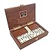 Alex Cramer 'Cabin Club' Classic Domino Set with Black Walnut Case - Premium Quality 28 Indestructible Double Six Dominoes (Double 6 Dominos Set)