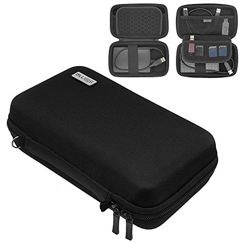 sisma Portable External Hard Drive Case for WD Elements My Passport Ultra For Mac Seagate Expansion Backup Plus Slim Toshiba Canvio Basics 500GB 1TB 2TB 2.5 inch HDD, Black SCB171101HC-S-B