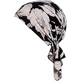 beauty YFJH Women Stretch Cotton Print Sleep Turban Hat Headwear Scarf Chemo Beanie Cap for Cancer Hair Loss