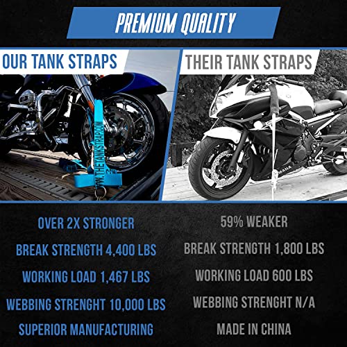 Tank Straps Motorcycle Tie Down Straps (2pk Grey) 10.000 lb bing