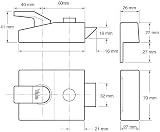 Yale P-89-DMG-PB-60 Deadlocking Nightlatch Dark Metallic Finish Brass Cylinder view 4