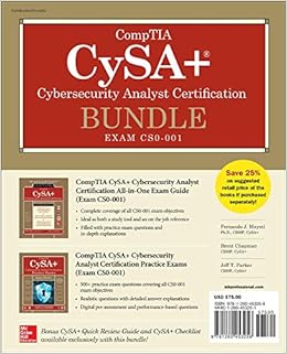 Comptia Cysa Cybersecurity Analyst Certification Bundle Exam Cs0 001 9781260453256 Computer Science Books Amazon Com