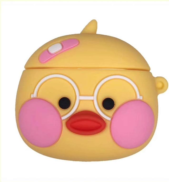 FreeBuds 3 Silicone Case Cartoon Duck Soft Silicone Protective Silicone Case with Carabiner for FreeBuds 3