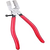 8 Inch Key Fob Pliers Attach Rubber Tips, Glass Running Plier for Key Fob Hardware Install and Stained Glass Work, with Adjustable Screw