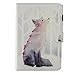 iPad Mini Case - LittleMax Smart Auto Wake/Sleep Stand Case Magnet Closure Flip Folio Wallet Case Cover for iPad Mini 3/2/1 (Free Stylus Pen)- Snow Fox