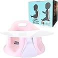 Upseat Baby Floor Seat Booster Chair for Sitting Up with Removable Tray for Meals and Playtime, Developed with Physical Therapists for Safe and Healthy Hip Development and Posture (Pink)