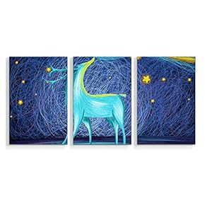 3 Panel Canvas Wall Art Quiet Dream Pictures Home Wall Decorations for Bedroom Living Room Paintings Canvas Prints Framed - 16"x24" x 3 Panels
