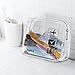 ANRUI Clear Toiletry Bag TSA Approved Travel Carry On Airport Airline Compliant Bag Quart Sized 3-1-1 Kit Travel Luggage Pouch 3 Pack (Clear)