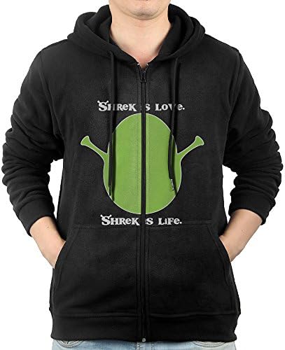 Classic Animated Film Shrek Logo Men's Hooded Sweatshirt With Pocket