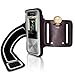 iGadgitz U3264 Reflective Anti-Slip Black Sports Jogging Gym Armband with Key Slot Compatible with Sony Walkman NWZ-A15, A17, A25, A27 8GB 16GB 32GB & 64GB - Black