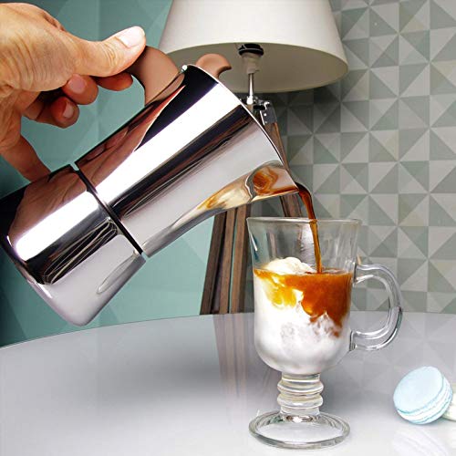 DYB Espressokocher Moka Pot induktion Home Edelstahl Kaffee Topf büro Make kaffeegerät italienische Konzentrat Kaffee… – Bild 4