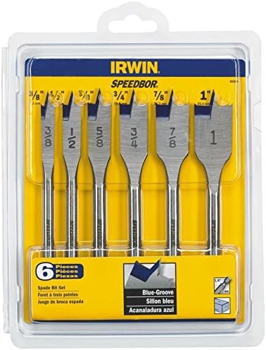 Irwin Speedbor 88886 6 Piece Speedbor 2000 Flat Wood Boring Bits