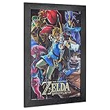 Officially Licensed Nintendo Zelda Breath of The Wild Poster Framed Wall Art Print (19