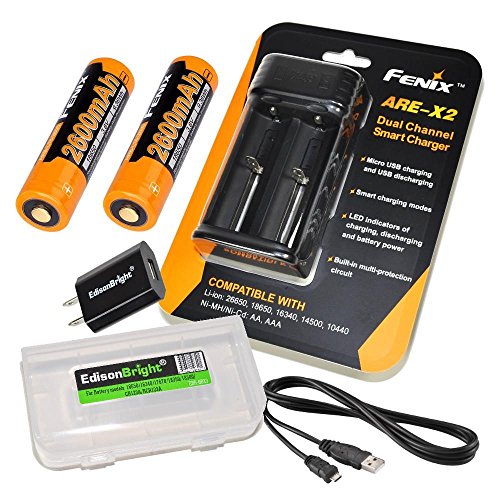 Buy Fenix AREX2 battery charger (USB Powered), two Fenix ARBL182600