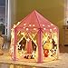 Kids Princess Castle Play Tent - UTH TENT Hexagon Play Tent For Girls Indoor Outdoor