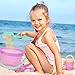 LotFancy 10PCS Summer Beach Toys Set, with Sand Castel Molds & Tools, BPA Free Sandbox Toys for Toddlers Kids 3-8, Sand Bucket Shovel Sifter Rake Funnel Watering Can, Girls Vacation Essentials