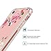 iPhone 7 Case, iPhone 8 Cover, MOSNOVO Floral Pink Rose Flower Clear Design Transparent Plastic Hard with TPU Bumper Protective Back Phone Case for Apple iPhone 7 (2016) / iPhone 8 (2017)